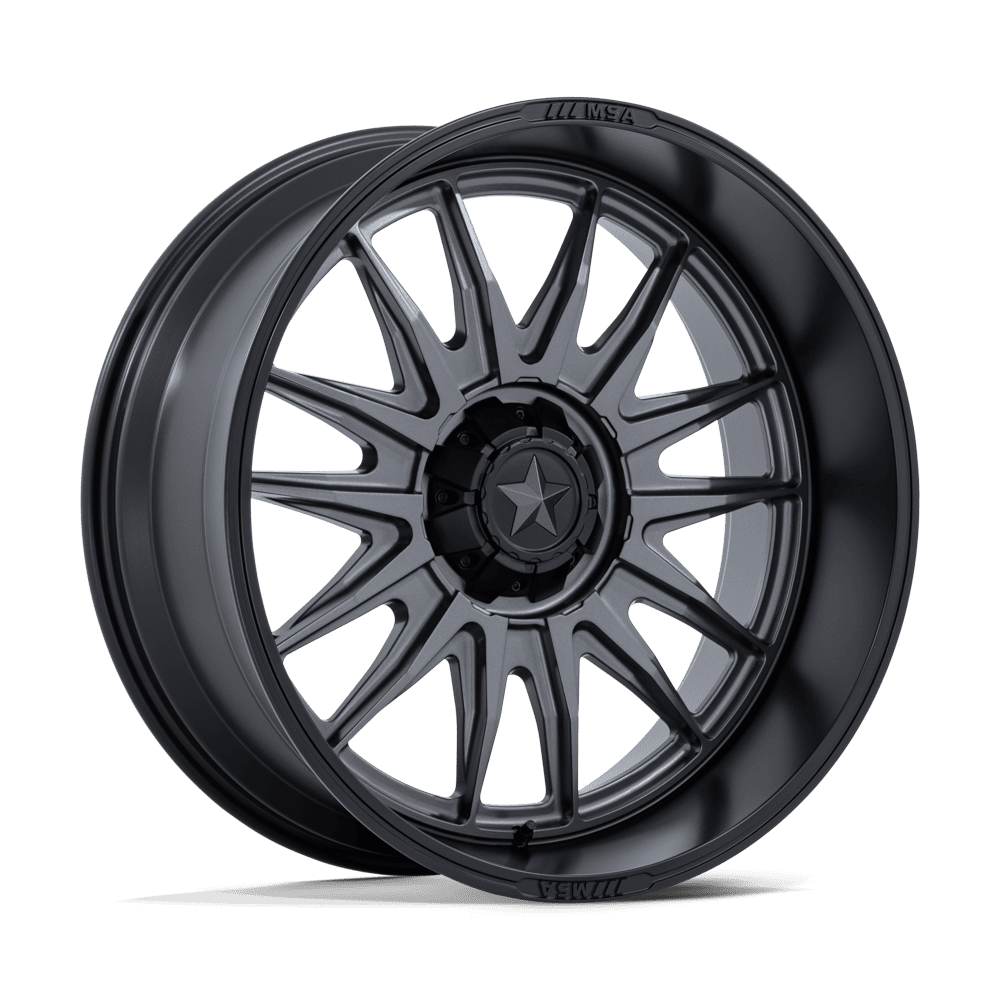 MSA Offroad Wheels M55 COMMANDER UTV MATTE GUNMETAL W/ M-BLK LIP Wheel - image 2