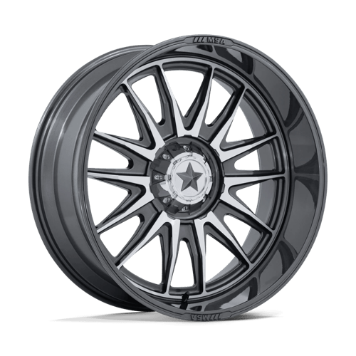 MSA Offroad Wheels M55 COMMANDER UTV PLATINUM W/ MACHINED FACE Wheel - image 1