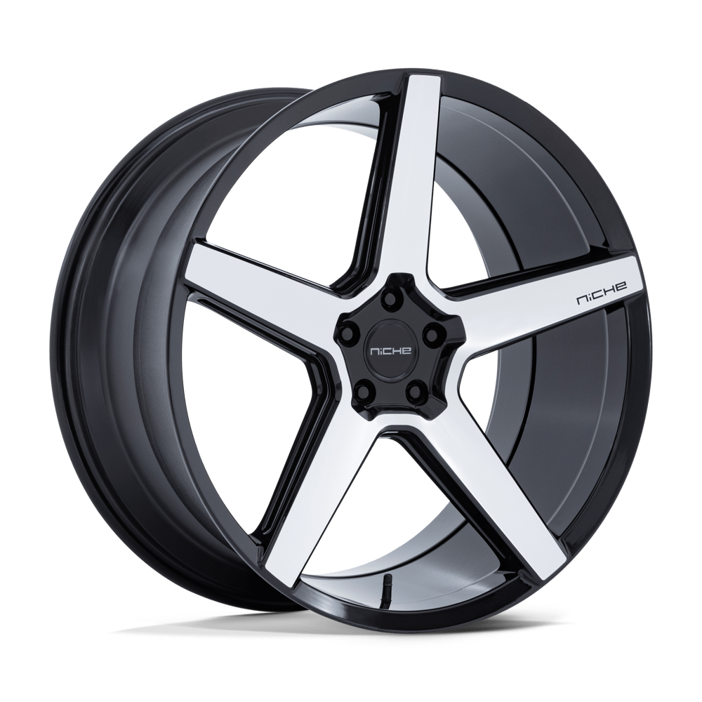 Niche NC283 MODENA GLOSS BLACK W/ MACHINED FACE Wheel - image 2