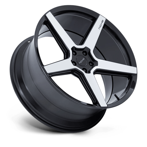 Niche NC283 MODENA GLOSS BLACK W/ MACHINED FACE Wheel - image 3