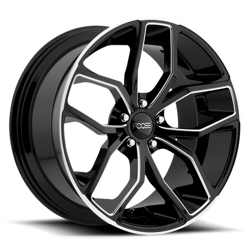Foose 1PC F150 OUTCAST GLOSS BLACK MILLED Wheel - image 2