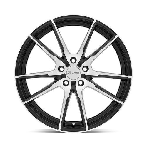 Petrol P0A GLOSS BLACK W/ MACH CUT FACE Wheel - image 4