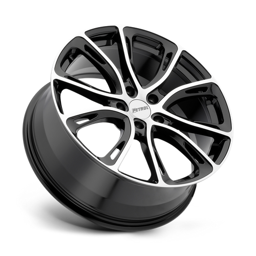 Petrol P5A GLOSS BLACK W/ MACH CUT FACE Wheel - image 3