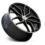 Load image into Gallery viewer, Petrol P5C GLOSS BLACK W/ MACH CUT FACE Wheel - image 3

