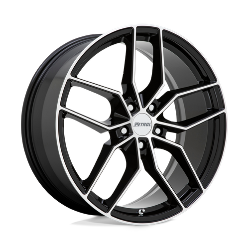 Petrol P5C GLOSS BLACK W/ MACH CUT FACE Wheel - image 2