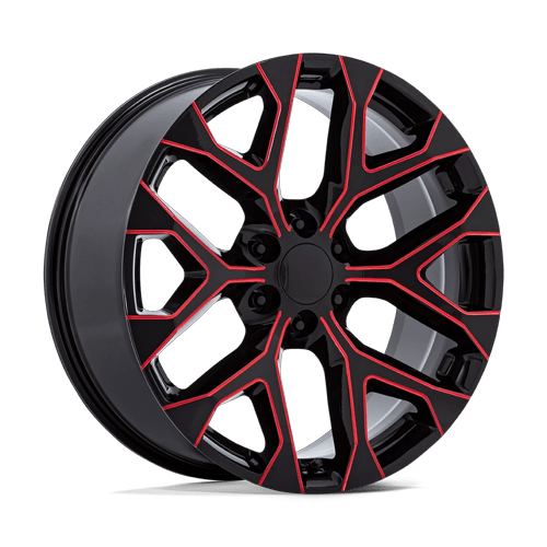 Performance Replicas PR177 GLOSS BLACK RED MILLED Wheel - image 1