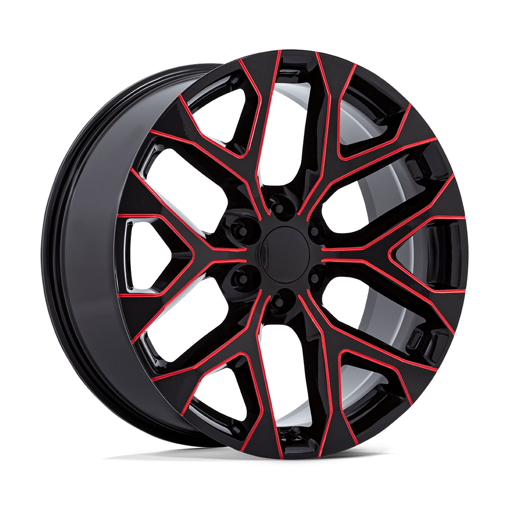 Performance Replicas PR177 GLOSS BLACK RED MILLED Wheel - image 2