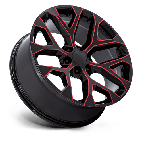 Performance Replicas PR177 GLOSS BLACK RED MILLED Wheel - image 3