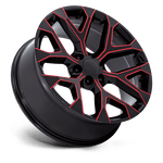 Load image into Gallery viewer, Performance Replicas PR177 GLOSS BLACK RED MILLED Wheel - image 3
