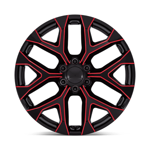 Performance Replicas PR177 GLOSS BLACK RED MILLED Wheel - image 4