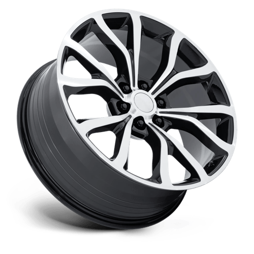 Performance Replicas PR230 GLOSS BLACK W/ MACHINED FACE Wheel - image 3