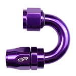 Load image into Gallery viewer, -8 AN 180 Degree Female Aluminum Hose End Fitting
