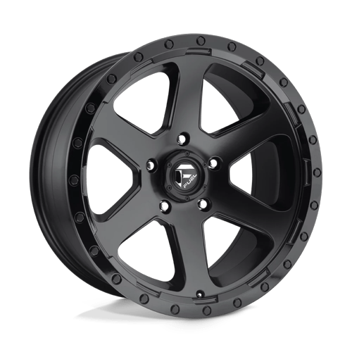 Fuel D589 RIPPER MATTE BLACK GLOSS BLACK LIP Wheel - image 1