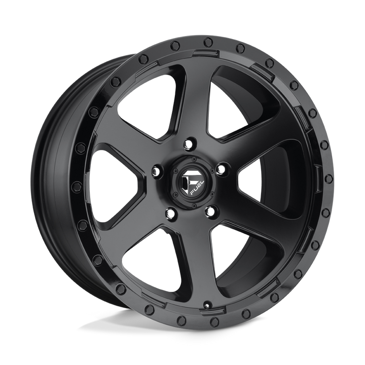 Fuel d589 ripper matte black gloss black lip wheel   image 2