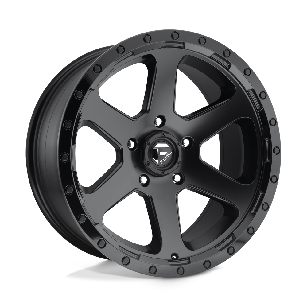 Fuel D589 RIPPER MATTE BLACK GLOSS BLACK LIP Wheel - image 2
