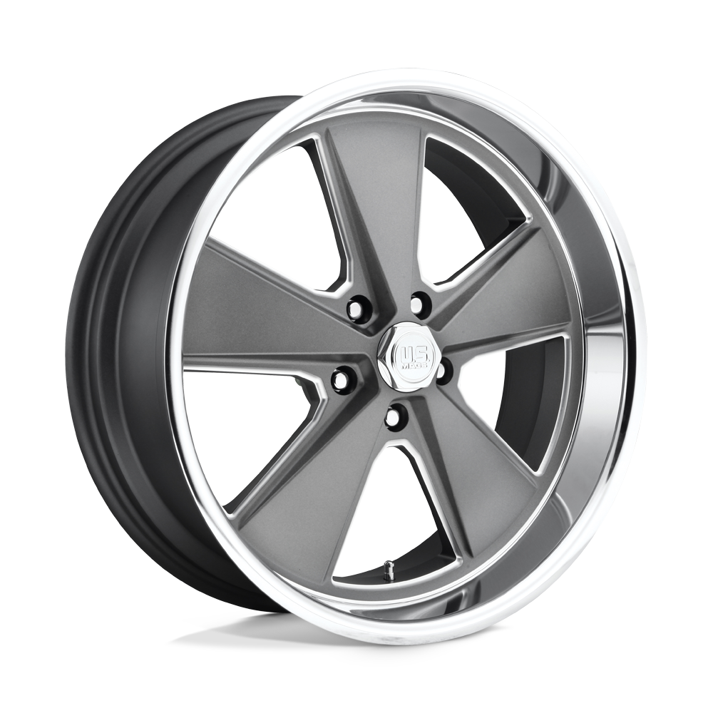 US Mags U120 ROADSTER MATTE GUN METAL MACHINED Wheel - image 2