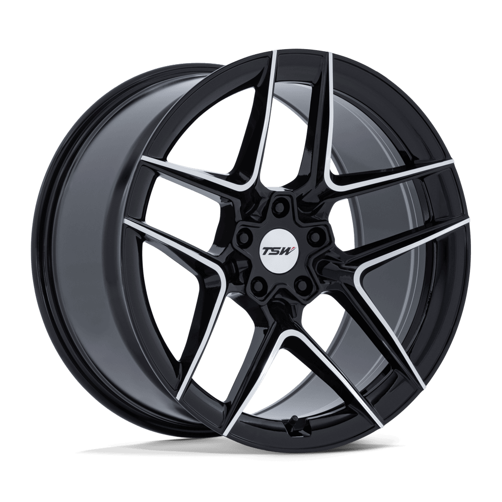 TSW TW008 SLIPSTREAM GLOSS BLACK W/ MACHINED FACE Wheel - image 2