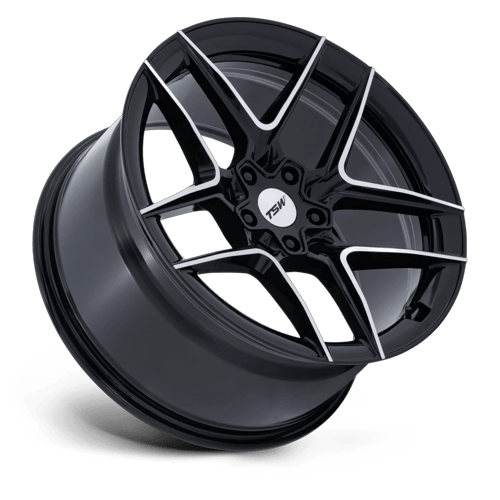 TSW TW008 SLIPSTREAM GLOSS BLACK W/ MACHINED FACE Wheel - image 3