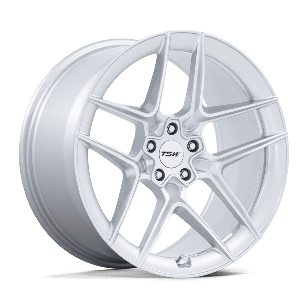 TSW TW008 SLIPSTREAM GLOSS SILVER W/ MACHINED FACE Wheel - image 2