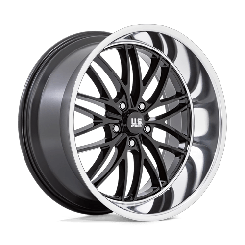 US Mags U138 SANTA CRUZ GLOSS BLACK W/ DIAMOND CUT LIP Wheel - image 5
