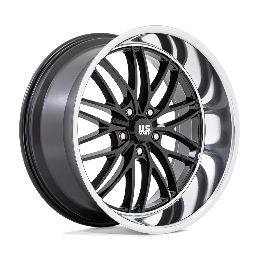 US Mags U138 SANTA CRUZ GLOSS BLACK W/ DIAMOND CUT LIP Wheel - image 6