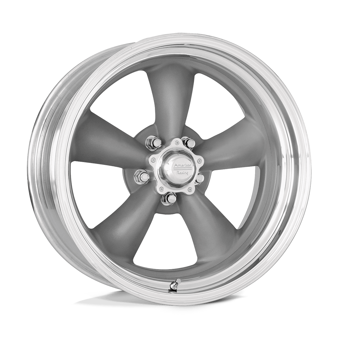 American Racing Vintage VN205 CLASSIC TORQ THRUST II TORQ THRUST GRAY W/ POLISH LIP Wheel - image 2