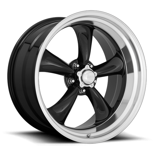 American Racing Vintage VN315 TORQ THRUST II 1 PC GLOSS BLACK MACHINED LIP Wheel - image 2