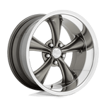 Load image into Gallery viewer, American Racing Vintage VN338 BOSS TT GRAPHITE W/ DIAMOND CUT LIP Wheel - image 1
