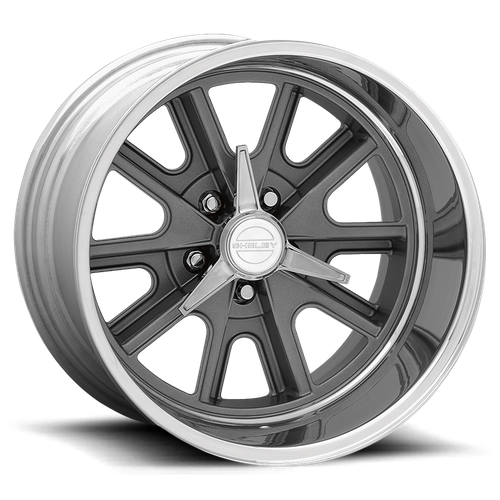 American Racing Vintage VN427 SHELBY COBRA TWO-PC MAG GRAY POLISH BARREL Wheel - image 2