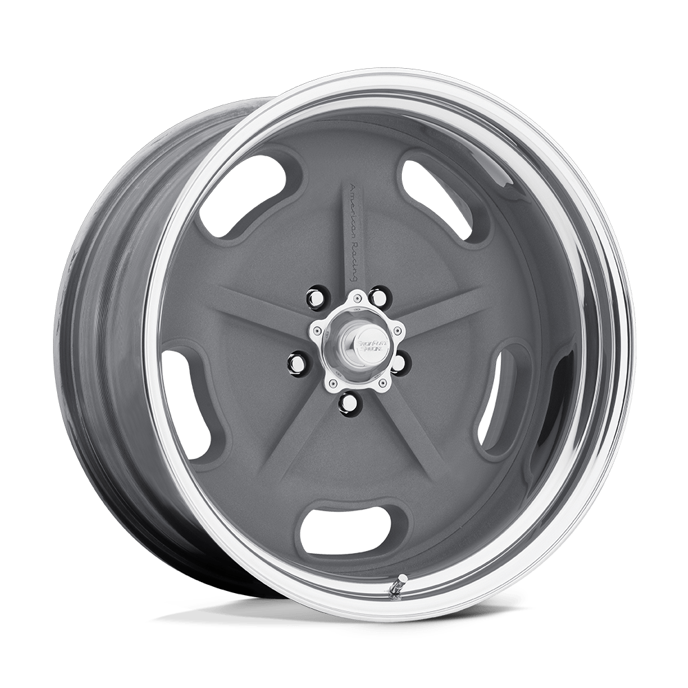 American Racing Vintage VN470 SALT FLAT MAG GRAY W/ POLISHED BARREL Wheel - image 2