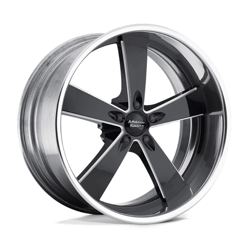 American Racing Vintage VN472 BURNOUT GLOSS BLACK MILLED Wheel - image 1