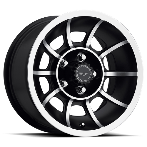 American Racing Vintage VN47 VECTOR SATIN BLACK MACHINED Wheel - image 2