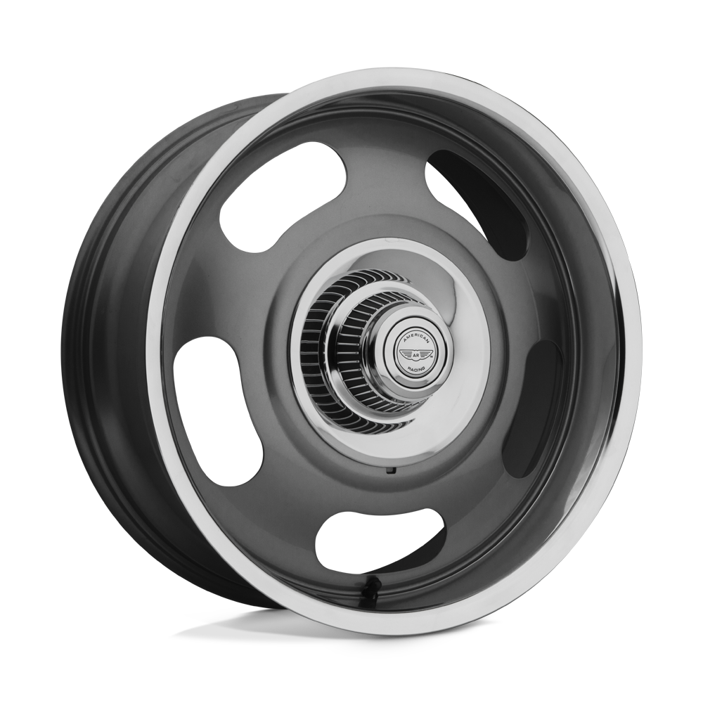 American Racing Vintage VN506 RALLY MAG GRAY CENTER W/ POLISHED LP Wheel - image 2