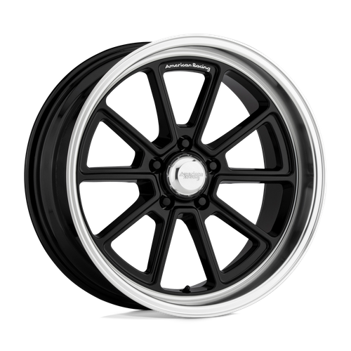 American Racing Vintage VN510 DRAFT GLOSS BLACK W/ DIAMOND CUT LIP Wheel - image 2