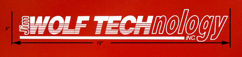 JWT 2"x12"MEDIUM STICKER Made with 3M material for durability. WHITE LETTERS ONLY WITH NO BACKGROUND — MISCW-STKR2
