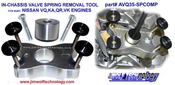 JWT IN-CHASSIS VALVE SPRING COMPRESSOR fits most VQ, KA, QR, & VK engines — AVQ35-SPCOMP