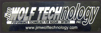 JWT CLEAR STICKER WITH WHITE LOGO. 4" X 1.25". ALSO AVAILABLE WITH CHROME LOGO ON CLEAR BACKGROUND — MISCW-STKR3