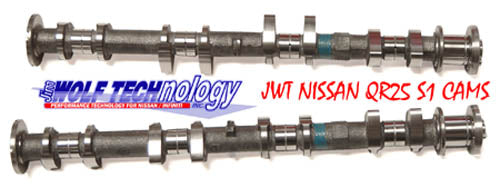 JWT CAMS QR25DE S1 BILLET 02-06 INT 264/.445" EX 244/375" COLD LASH = .010" TO .013" — ASER2-QRNS1