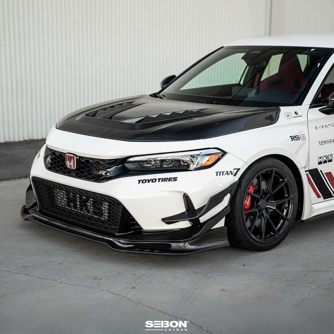Seibon Carbon fiber Front Bumper Canards for 2023-2026 Honda Civic Type R - image 9