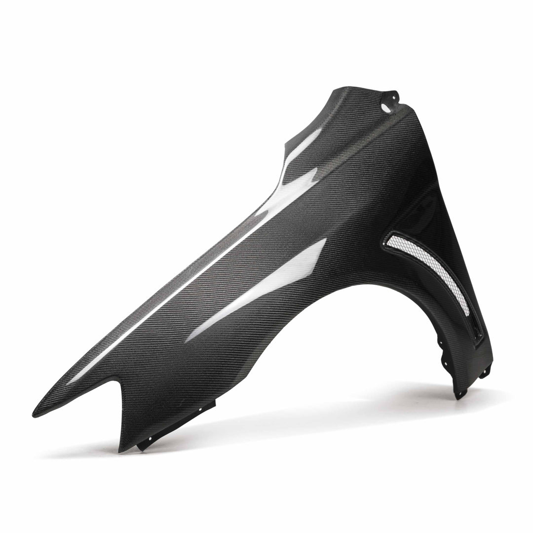 Seibon Carbon fiber fenders for 2008 -2015 Mitsubishi Lancer EVO X (10mm Wider) - image 2