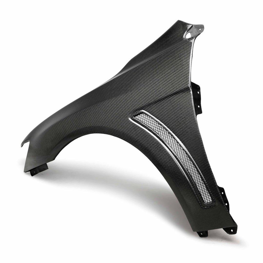 Seibon Carbon fiber fenders for 2008 -2015 Mitsubishi Lancer EVO X (10mm Wider) - image 3