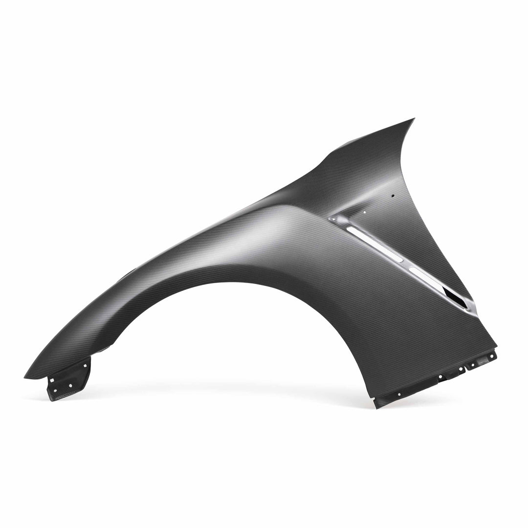 Seibon OEM-style Dry Carbon Fiber front fenders for 2009-2024 Nissan GT-R - Matte - image 1