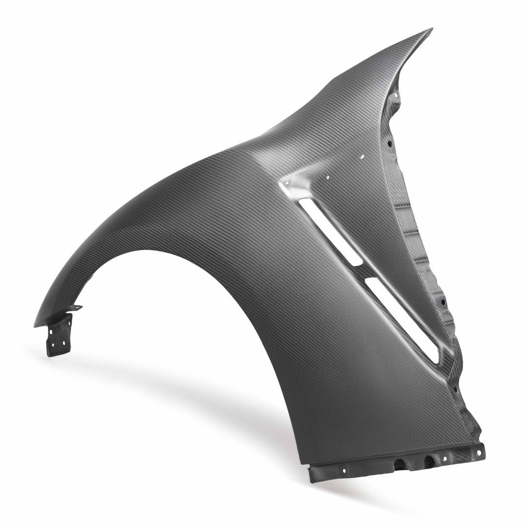 Seibon OEM-style Dry Carbon Fiber front fenders for 2009-2024 Nissan GT-R - Matte - image 3
