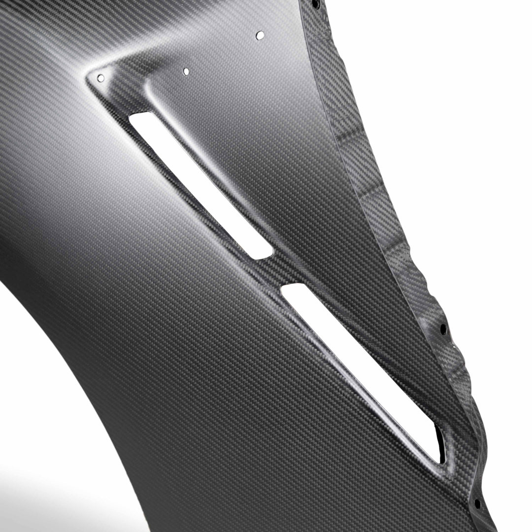 Seibon OEM-style Dry Carbon Fiber front fenders for 2009-2024 Nissan GT-R - Matte - image 5
