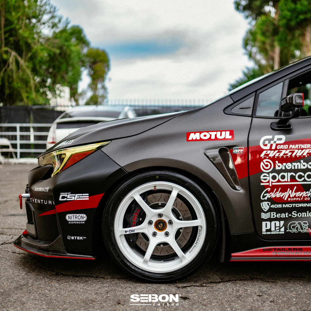 Seibon OEM-style dry carbon Fiber fenders for 2023-2026 Toyota GR Corolla - Gloss - image 9