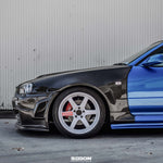 Load image into Gallery viewer, Seibon NSM-Style Carbon Fiber fenders for 1999-2002 Nissan Skyline R34 GT-R - image 2
