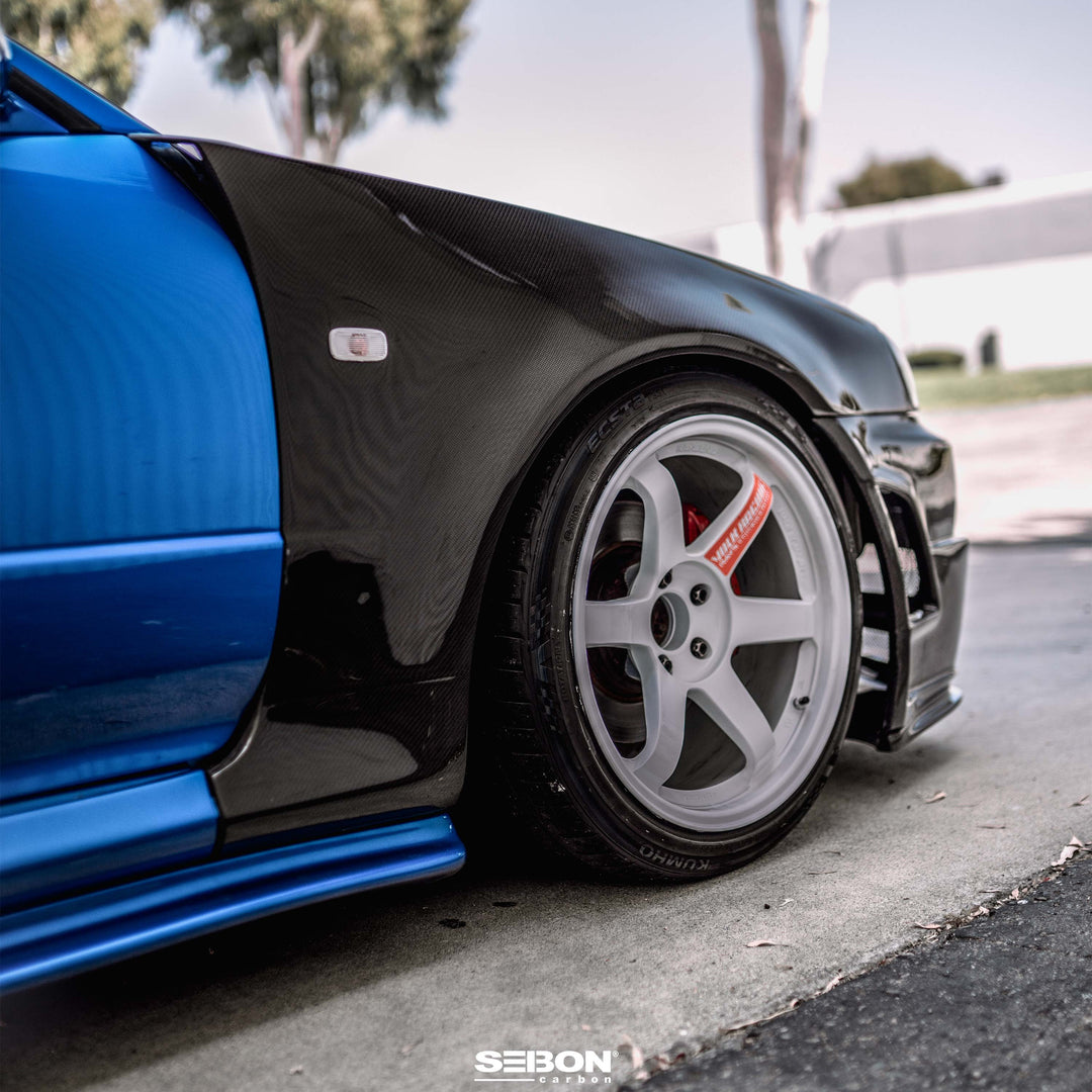 Seibon NSM-Style Carbon Fiber fenders for 1999-2002 Nissan Skyline R34 GT-R - image 8