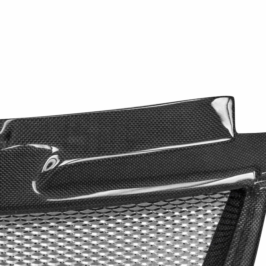 Seibon TD-Style Carbon Fiber Front Grille for 2006-2009 Volkswagen Golf GTI (Emblem Shaved) - image 2