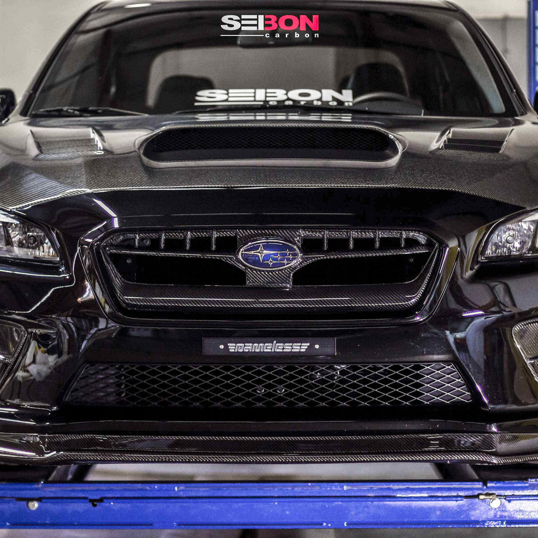 Seibon OEM-Style Carbon Fiber Front Grille for 2015-2017 Subaru WRX / STi - image 5