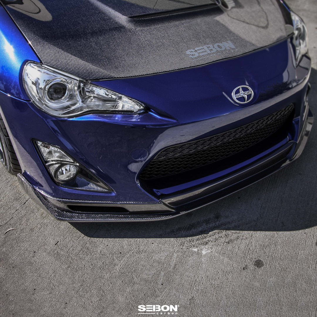 Seibon KC-Style Carbon Fiber Front Lip for 2013-2016 Scion FR-S - image 7